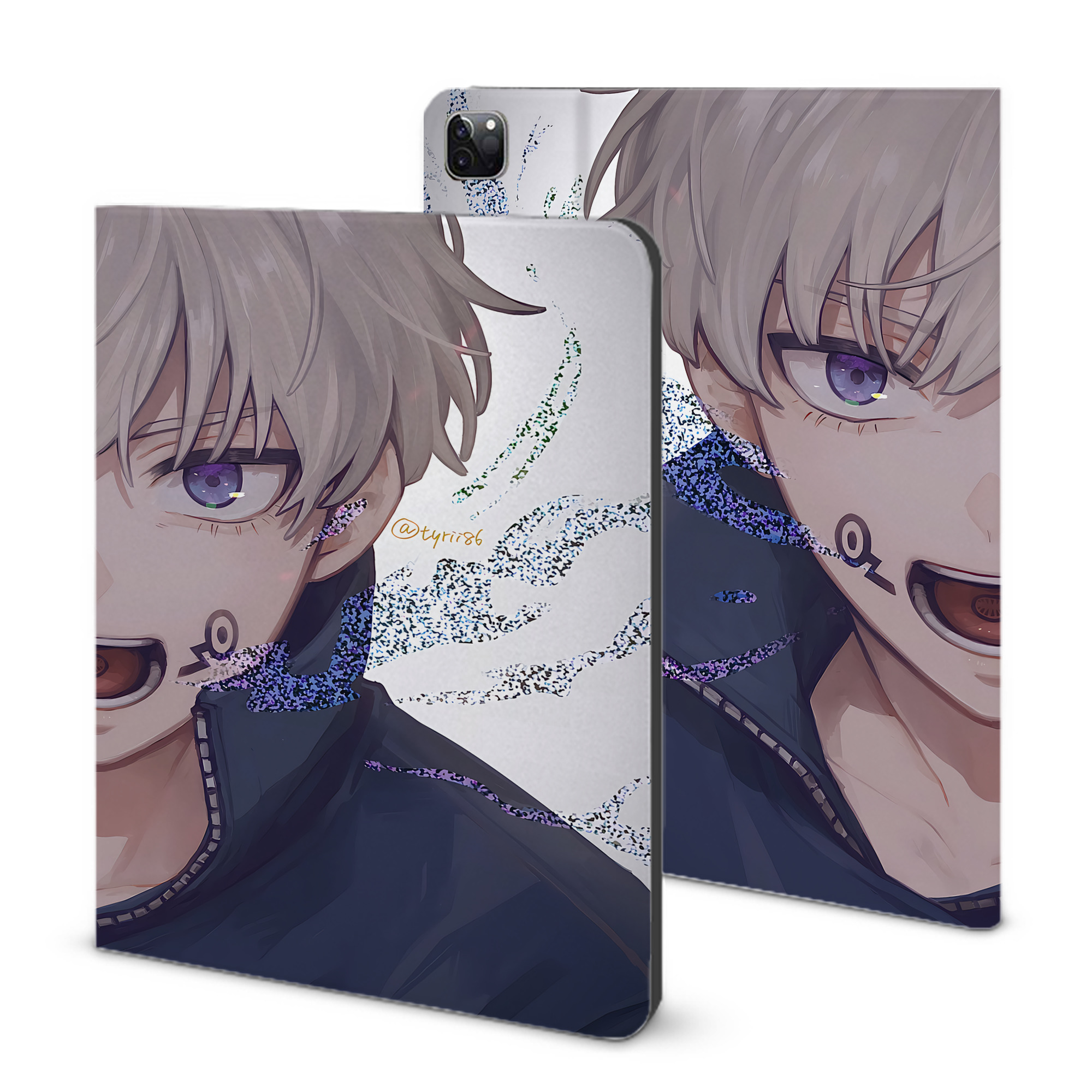 （画像用） 呪術廻戦 Jujutsu Kaisen IPad ケース ブック型 PUレザー TPU 耐衝撃 軽量 薄型 ペン収納なし 全面保護 IPad 各モデル対応